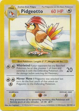 Pidgeotto (22/102) [Base Set Shadowless Unlimited] | Silver Goblin