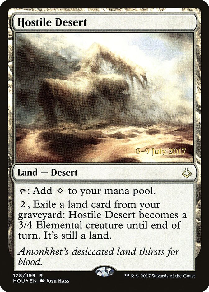 Hostile Desert [Hour of Devastation Prerelease Promos] | Silver Goblin