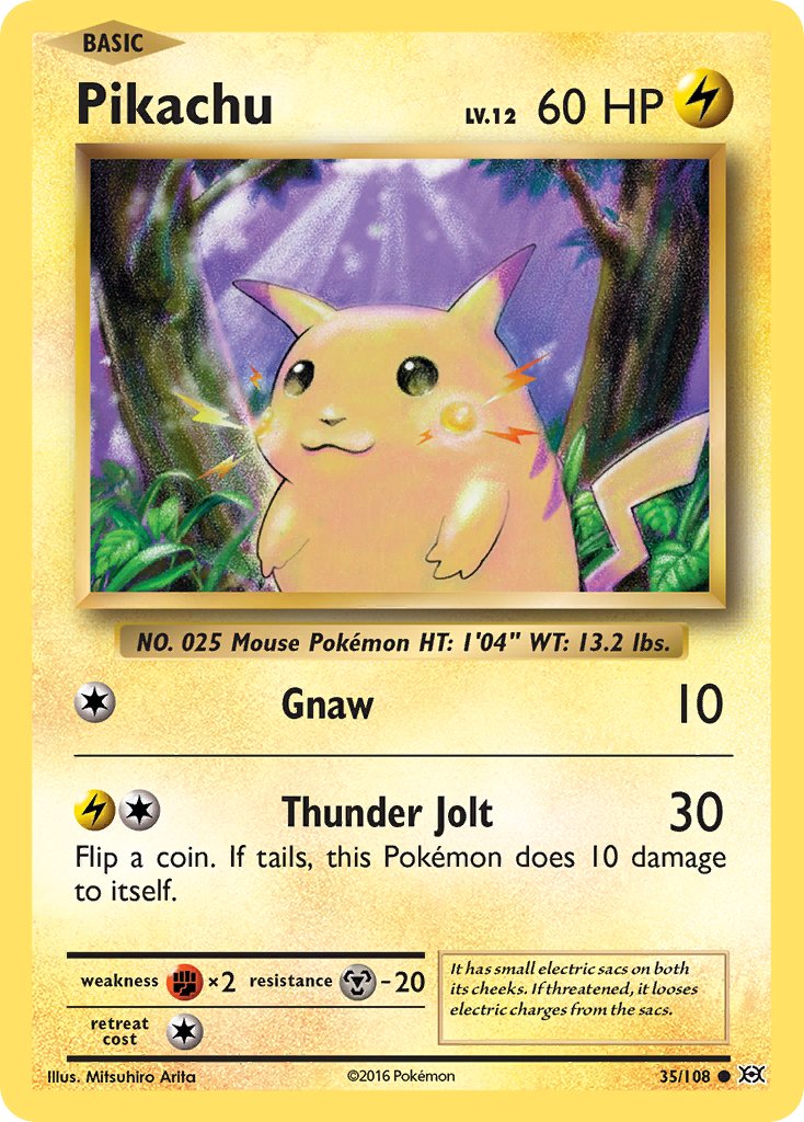 Pikachu (35/108) (Theme Deck Exclusive) (Cracked Ice Holo) [XY: Evolutions] | Silver Goblin