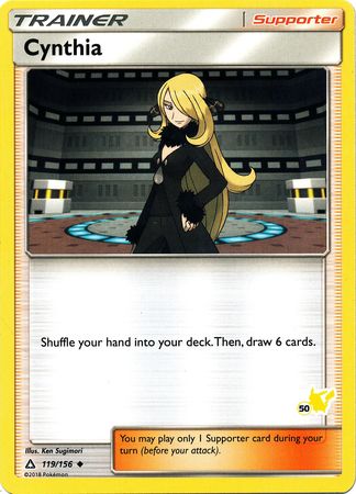 Cynthia (119/156) (Pikachu Stamp #50) [Battle Academy 2020] | Silver Goblin