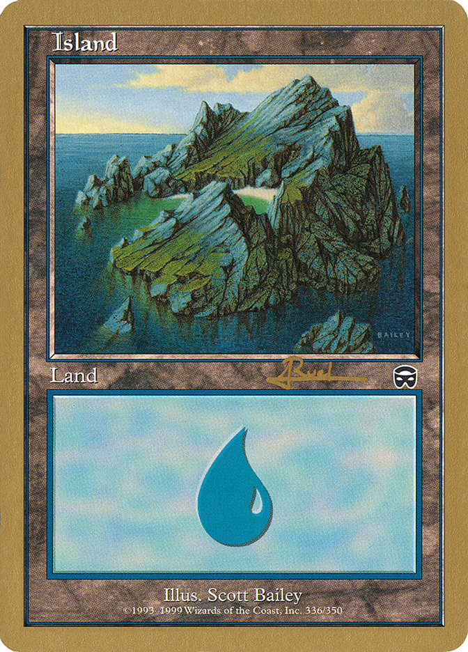 Island (ar336a) (Antoine Ruel) [World Championship Decks 2001] | Silver Goblin