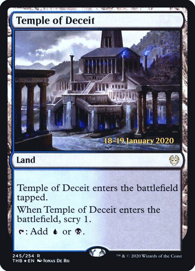 Temple of Deceit [Theros Beyond Death Prerelease Promos] | Silver Goblin