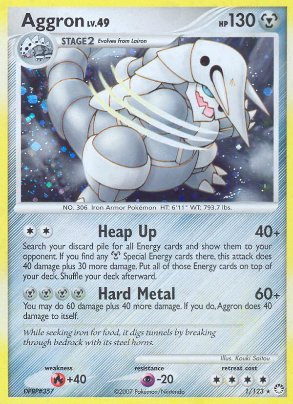 Aggron (1/123) [Diamond & Pearl: Mysterious Treasures] | Silver Goblin