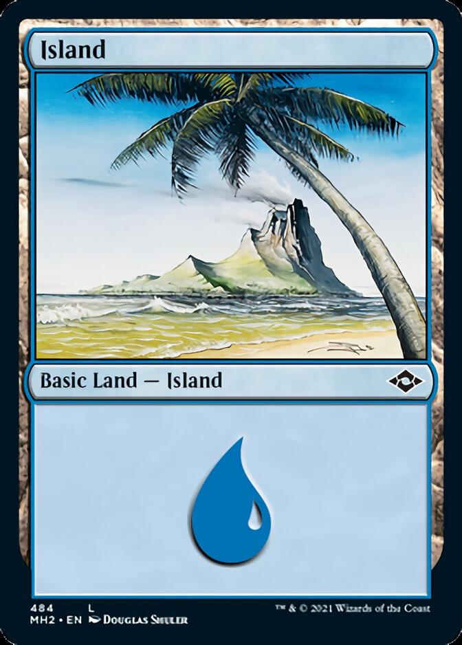 Island (484) (Foil Etched) [Modern Horizons 2] | Silver Goblin