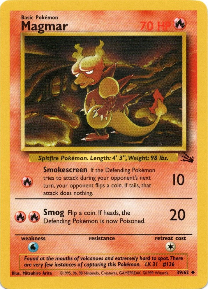 Magmar (39/62) [Fossil Unlimited] | Silver Goblin
