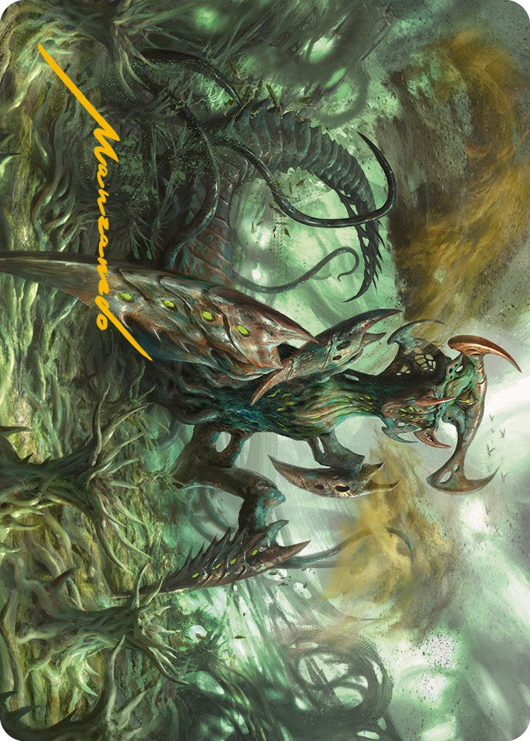 Zopandrel, Hunger Dominus Art Card (Gold-Stamped Signature) [Phyrexia: All Will Be One Art Series] | Silver Goblin