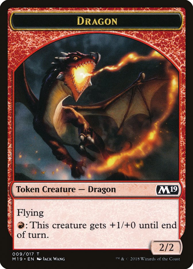 Dragon Token (009/017) [Core Set 2019 Tokens] | Silver Goblin