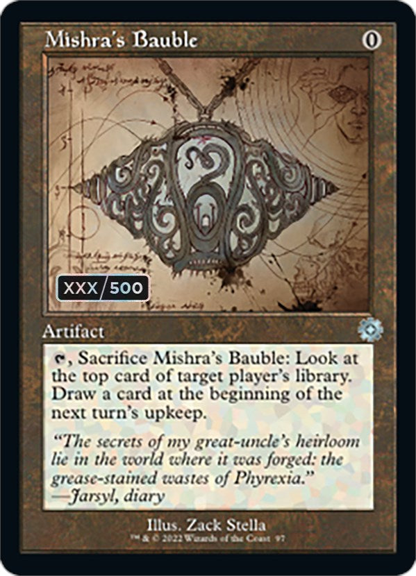 Mishra's Bauble (Retro Schematic) (Serialized) [The Brothers' War Retro Artifacts] | Silver Goblin