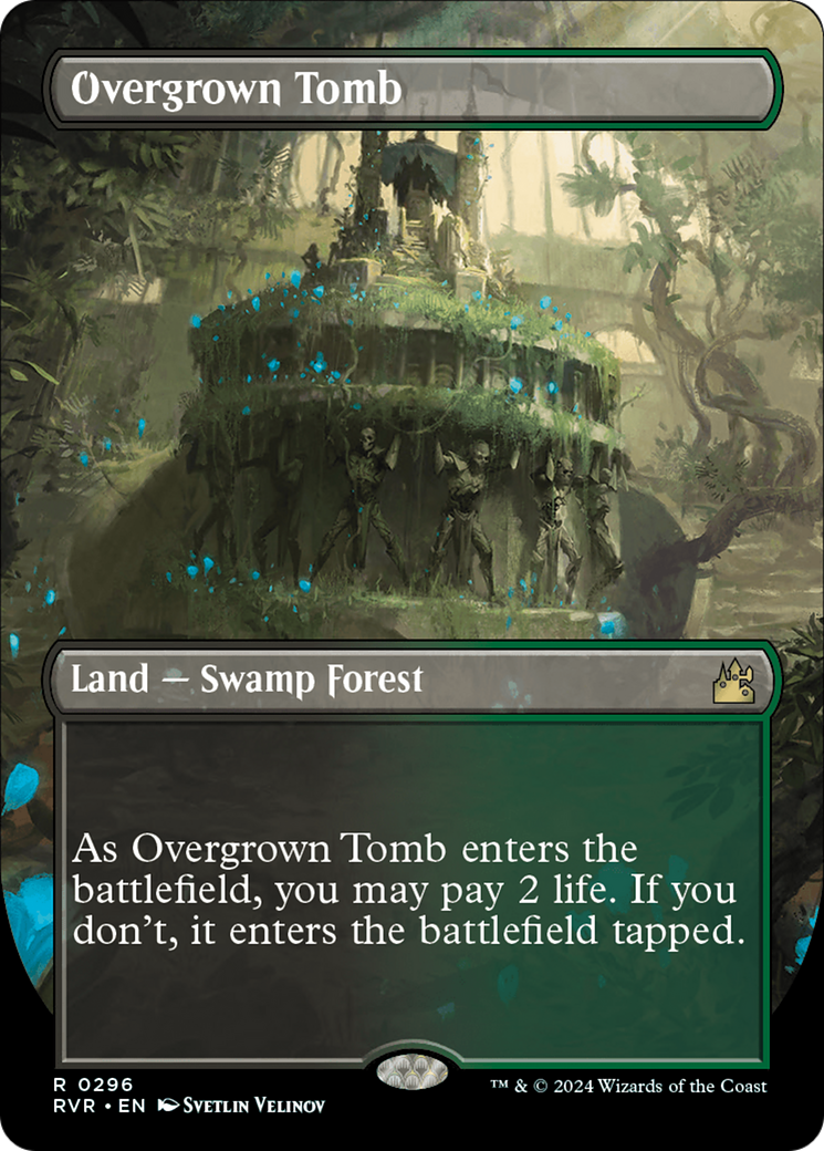 Overgrown Tomb (Borderless) [Ravnica Remastered] | Silver Goblin