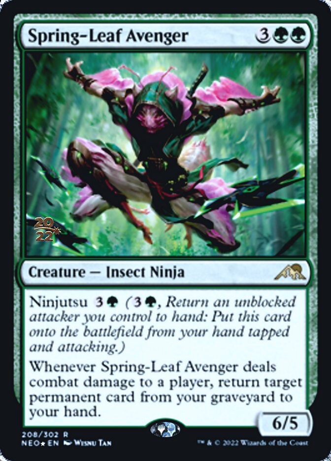 Spring-Leaf Avenger [Kamigawa: Neon Dynasty Prerelease Promos] | Silver Goblin