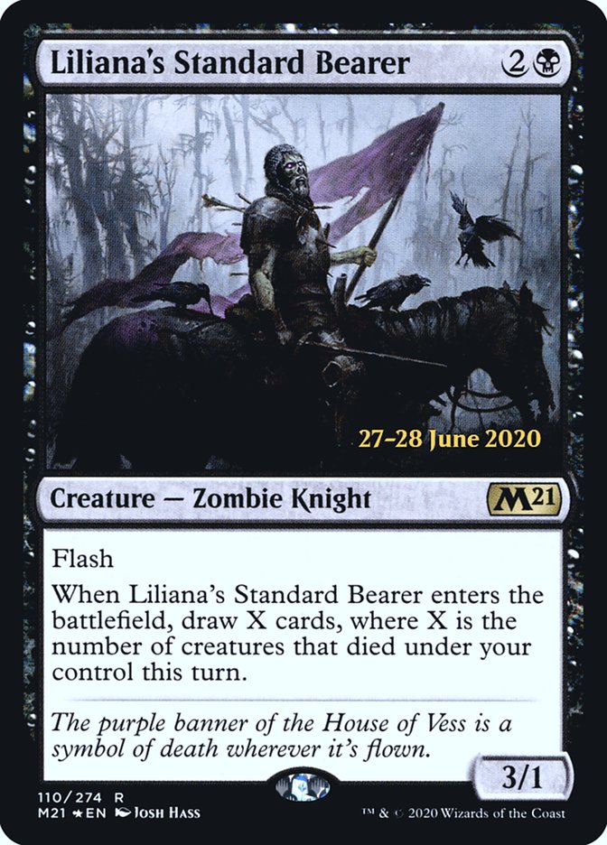 Liliana's Standard Bearer [Core Set 2021 Prerelease Promos] | Silver Goblin