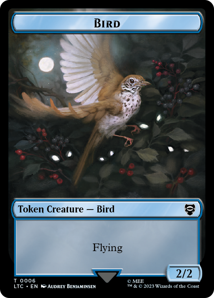Elf Warrior // Bird Double Sided Token [The Lord of the Rings: Tales of Middle-Earth Commander Tokens] | Silver Goblin