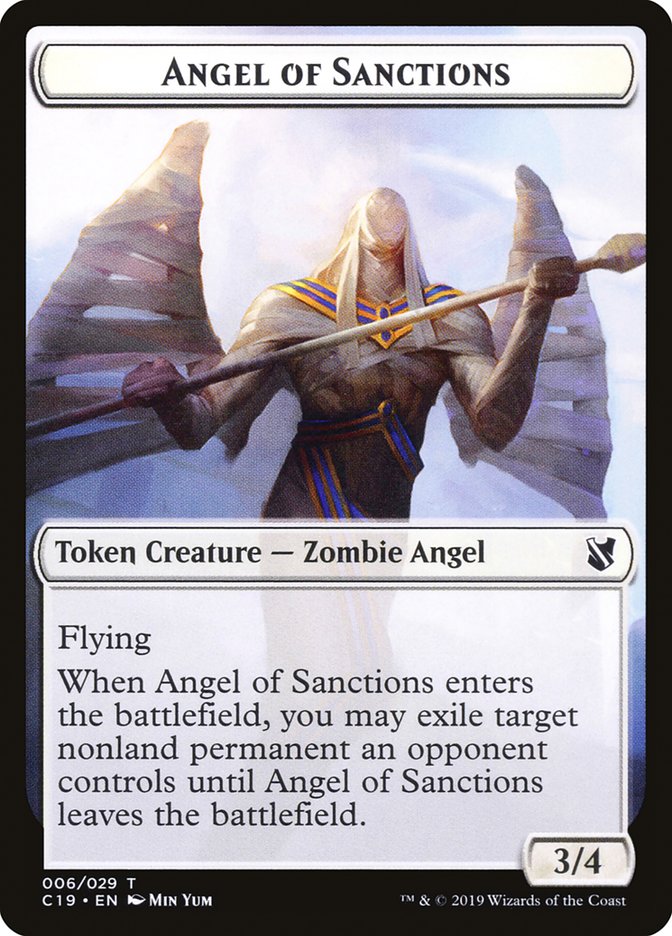 Angel of Sanctions Token [Commander 2019 Tokens] | Silver Goblin