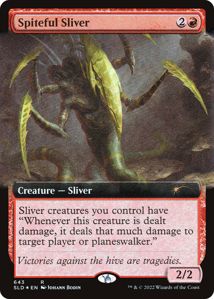 Spiteful Sliver (Extended Art) [Secret Lair Drop Promos] | Silver Goblin