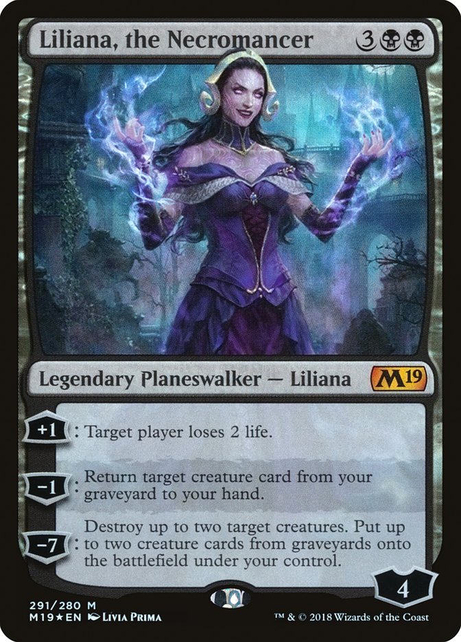 Liliana, the Necromancer [Core Set 2019] | Silver Goblin