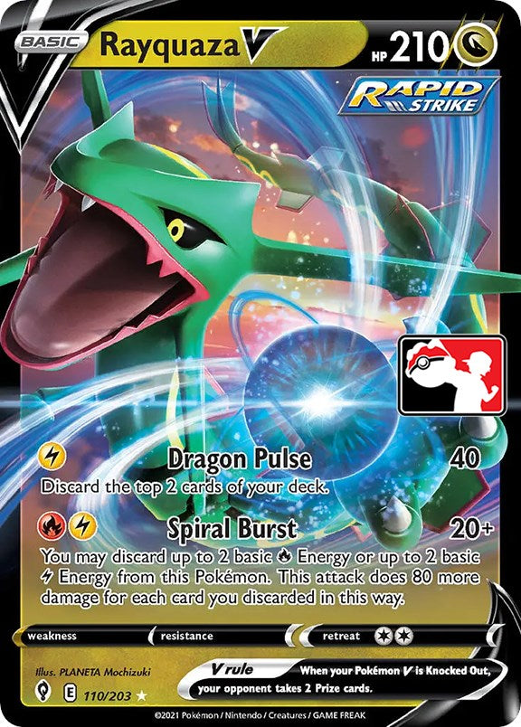 Rayquaza V (110/203) [Prize Pack Series One] | Silver Goblin