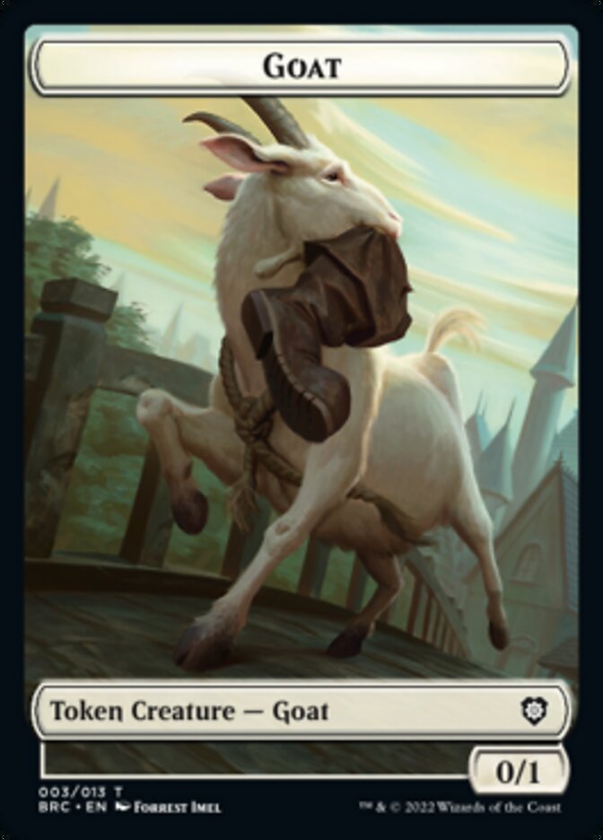 Construct (008) // Goat Double-Sided Token [The Brothers' War Commander Tokens] | Silver Goblin