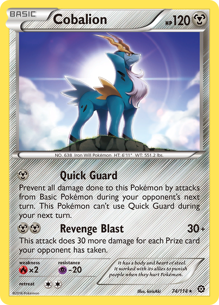 Cobalion (74/114) [XY: Steam Siege] | Silver Goblin