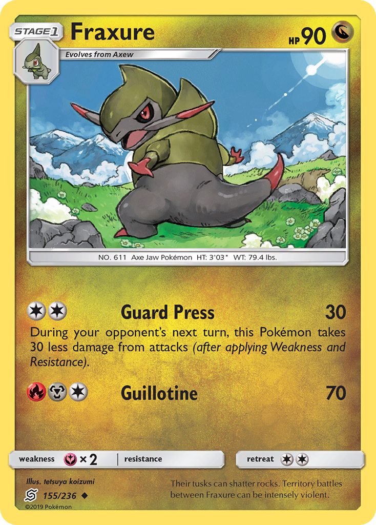 Fraxure (155/236) [Sun & Moon: Unified Minds] | Silver Goblin