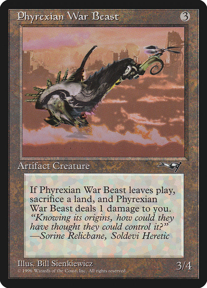 Phyrexian War Beast (Signature on Left) [Alliances] | Silver Goblin