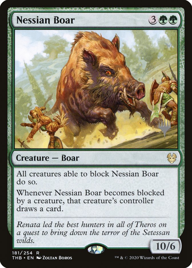 Nessian Boar (Promo Pack) [Theros Beyond Death Promos] | Silver Goblin