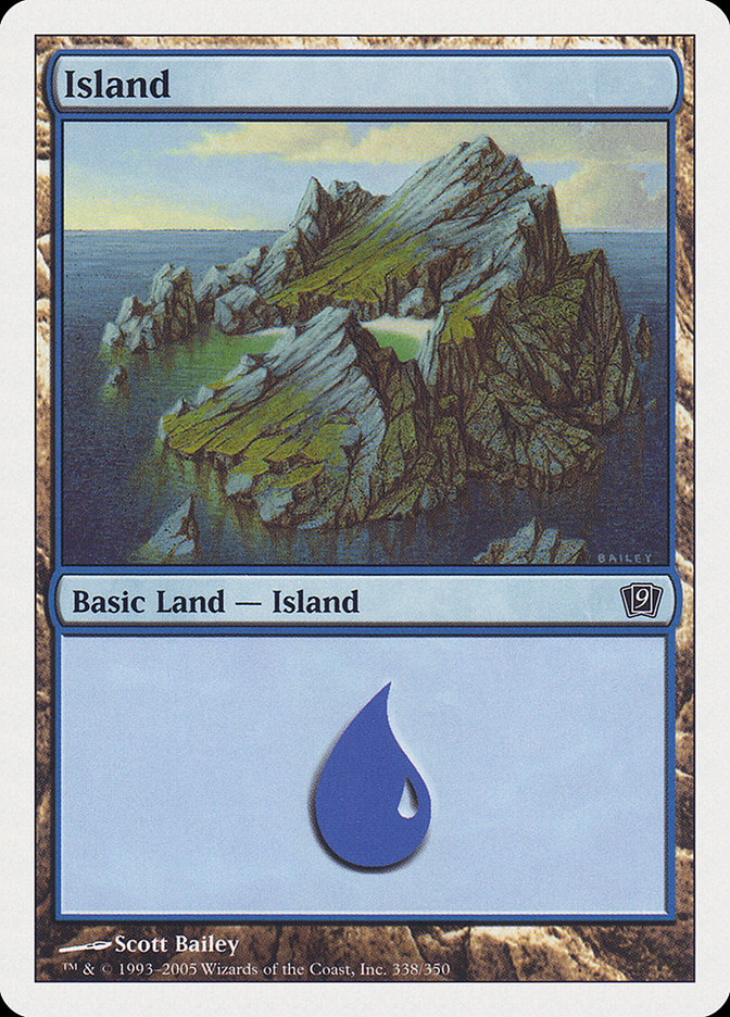 Island (338) [Ninth Edition] | Silver Goblin