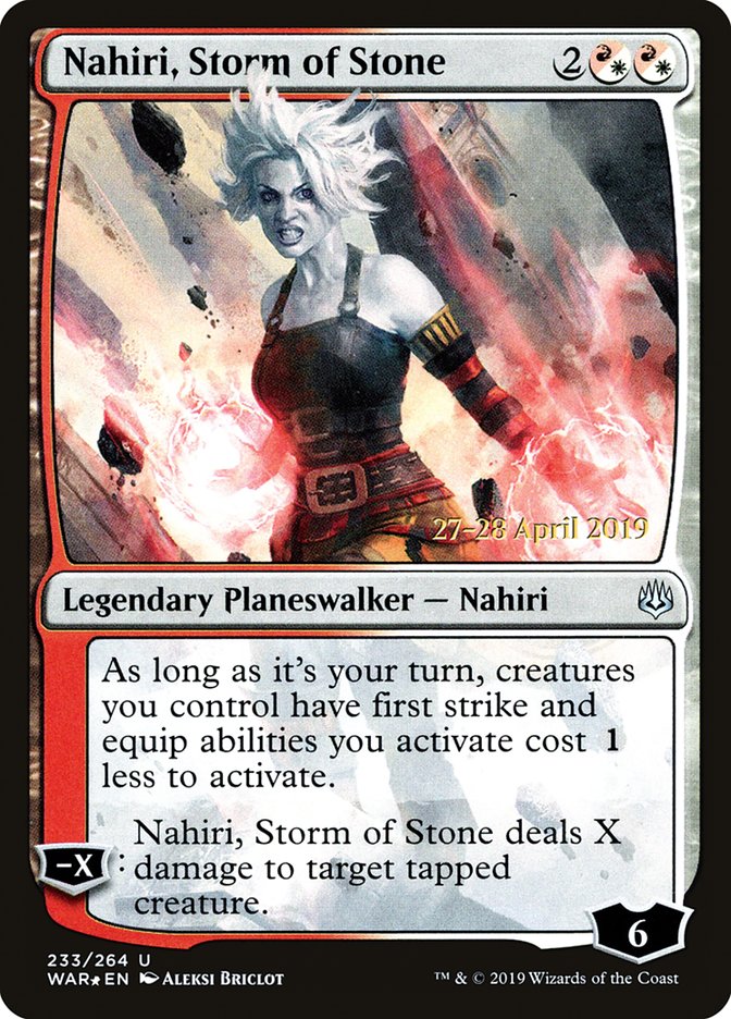 Nahiri, Storm of Stone [War of the Spark Prerelease Promos] | Silver Goblin