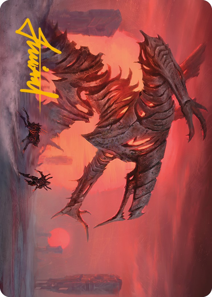 Red Sun's Zenith Art Card (Gold-Stamped Signature) [Phyrexia: All Will Be One Art Series] | Silver Goblin