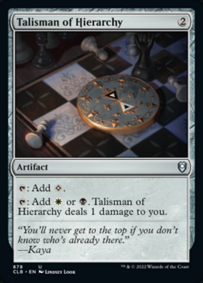 Talisman of Hierarchy [Commander Legends: Battle for Baldur's Gate] | Silver Goblin