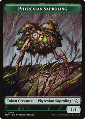Treasure (20) // Phyrexian Saproling Double-Sided Token [March of the Machine Tokens] | Silver Goblin