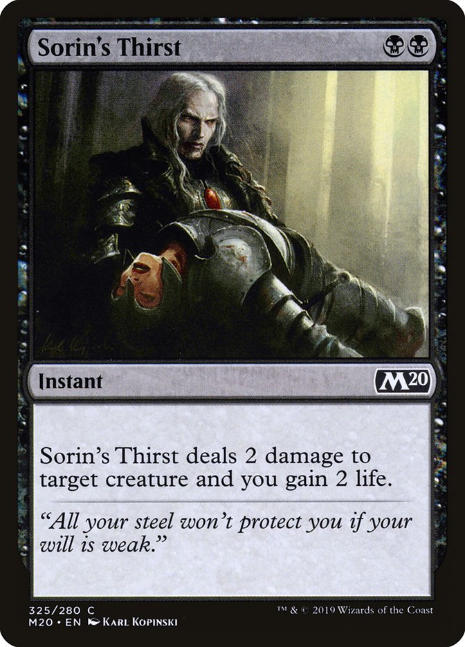 Sorin's Thirst [Core Set 2020] | Silver Goblin