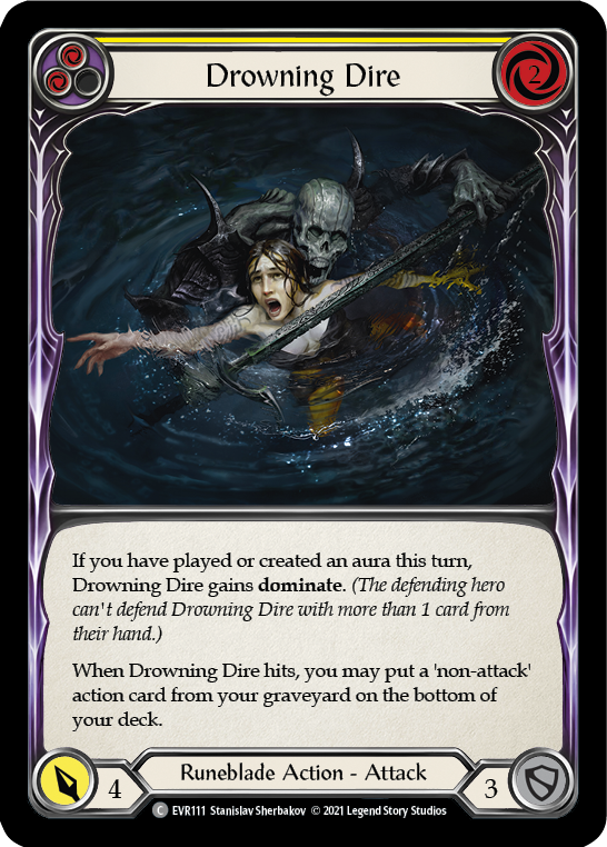 Drowning Dire (Yellow) [EVR111] (Everfest)  1st Edition Normal | Silver Goblin