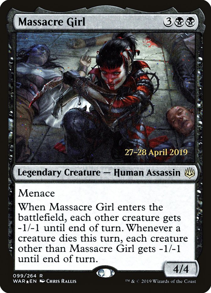Massacre Girl [War of the Spark Prerelease Promos] | Silver Goblin