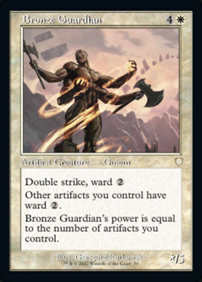 Bronze Guardian (Retro) [The Brothers' War Commander] | Silver Goblin