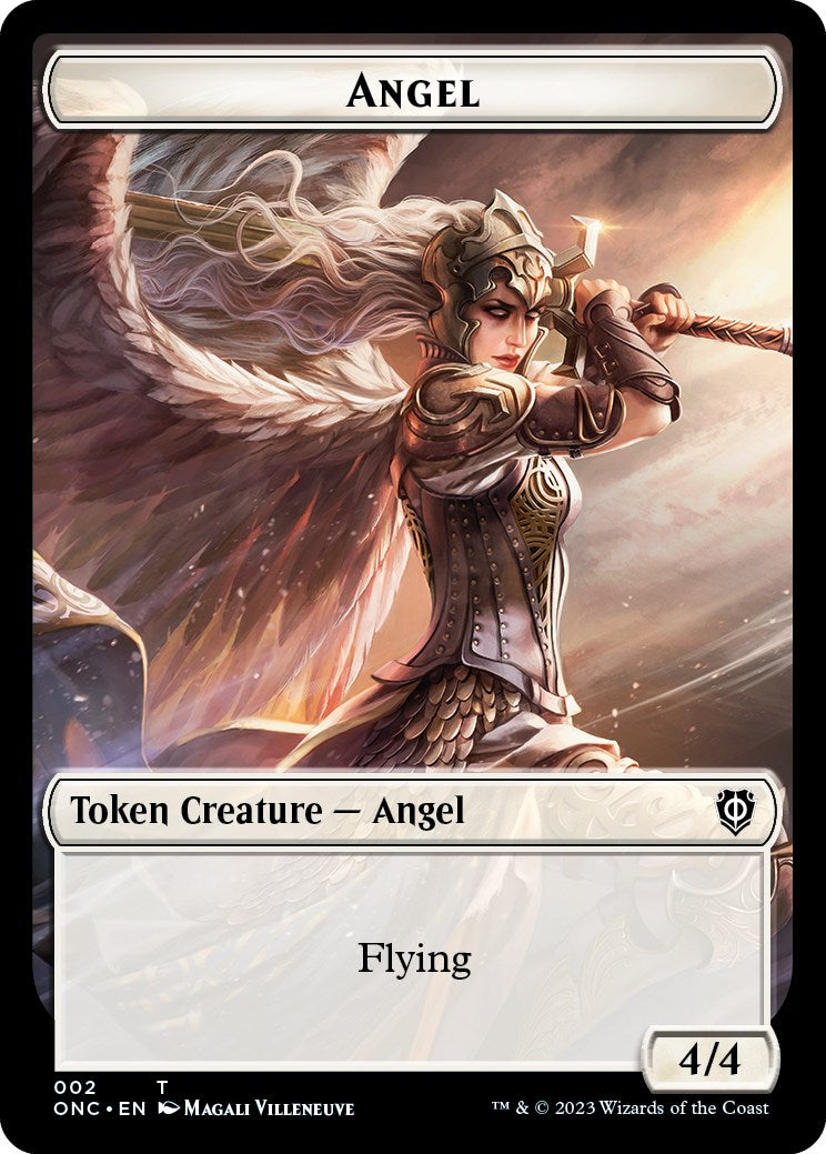 Soldier (007) // Angel Double-Sided Token [Phyrexia: All Will Be One Commander Tokens] | Silver Goblin