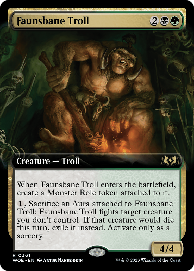 Faunsbane Troll (Extended Art) [Wilds of Eldraine] | Silver Goblin