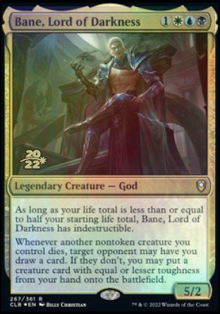 Bane, Lord of Darkness [Commander Legends: Battle for Baldur's Gate Prerelease Promos] | Silver Goblin
