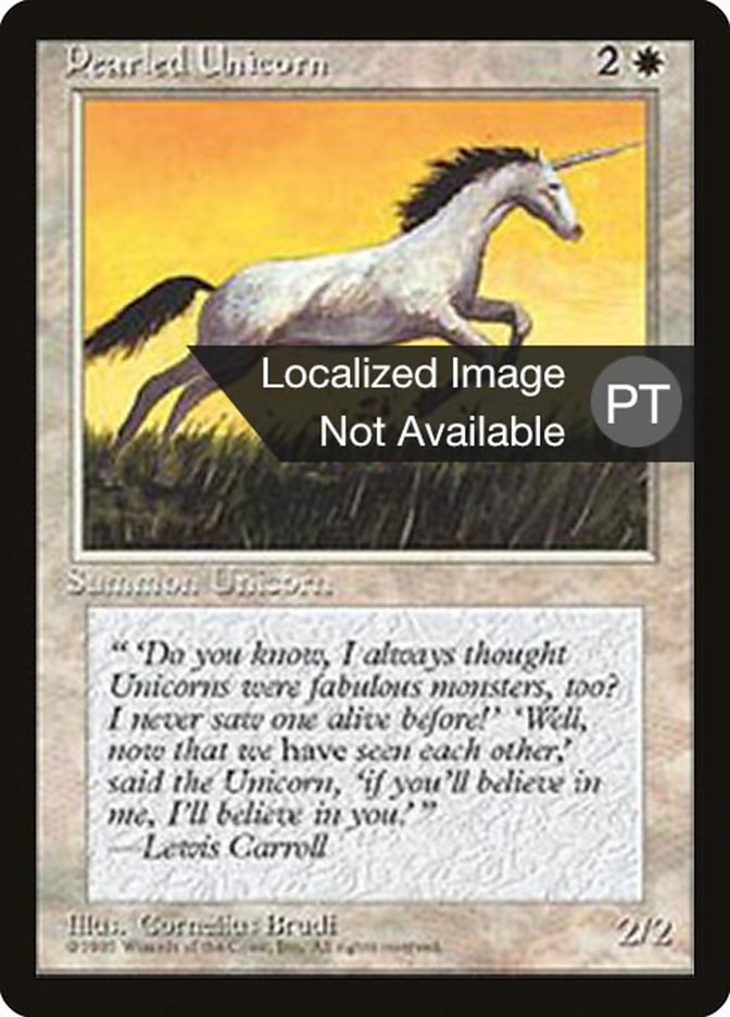 Pearled Unicorn [Fourth Edition (Foreign Black Border)] | Silver Goblin