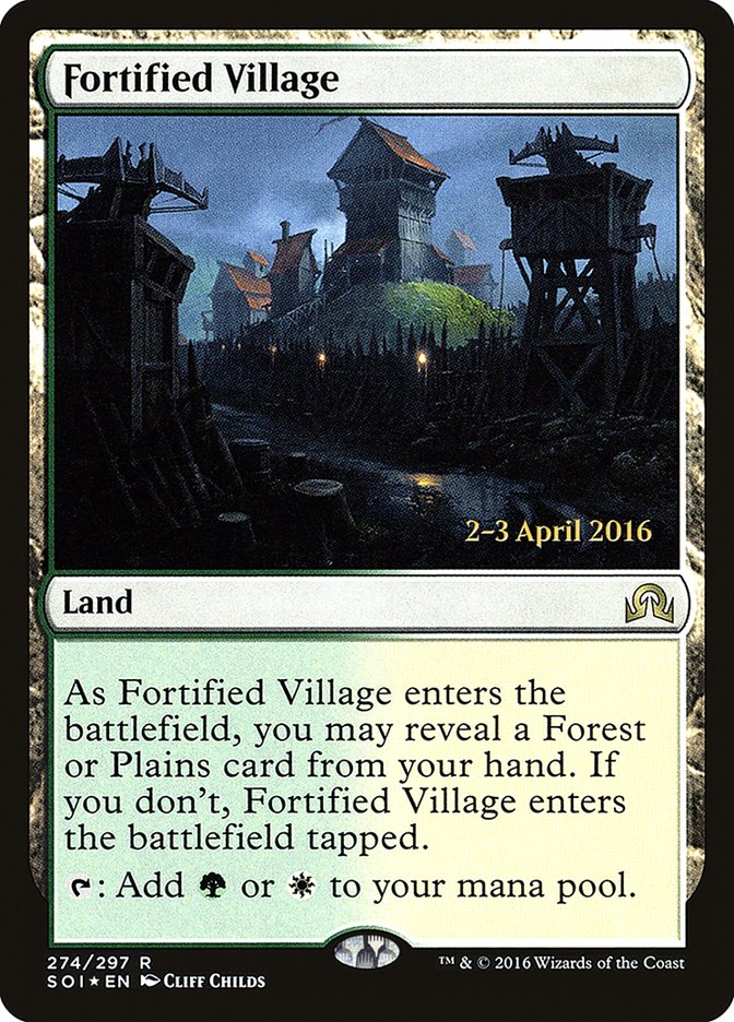 Fortified Village [Shadows over Innistrad Prerelease Promos] | Silver Goblin