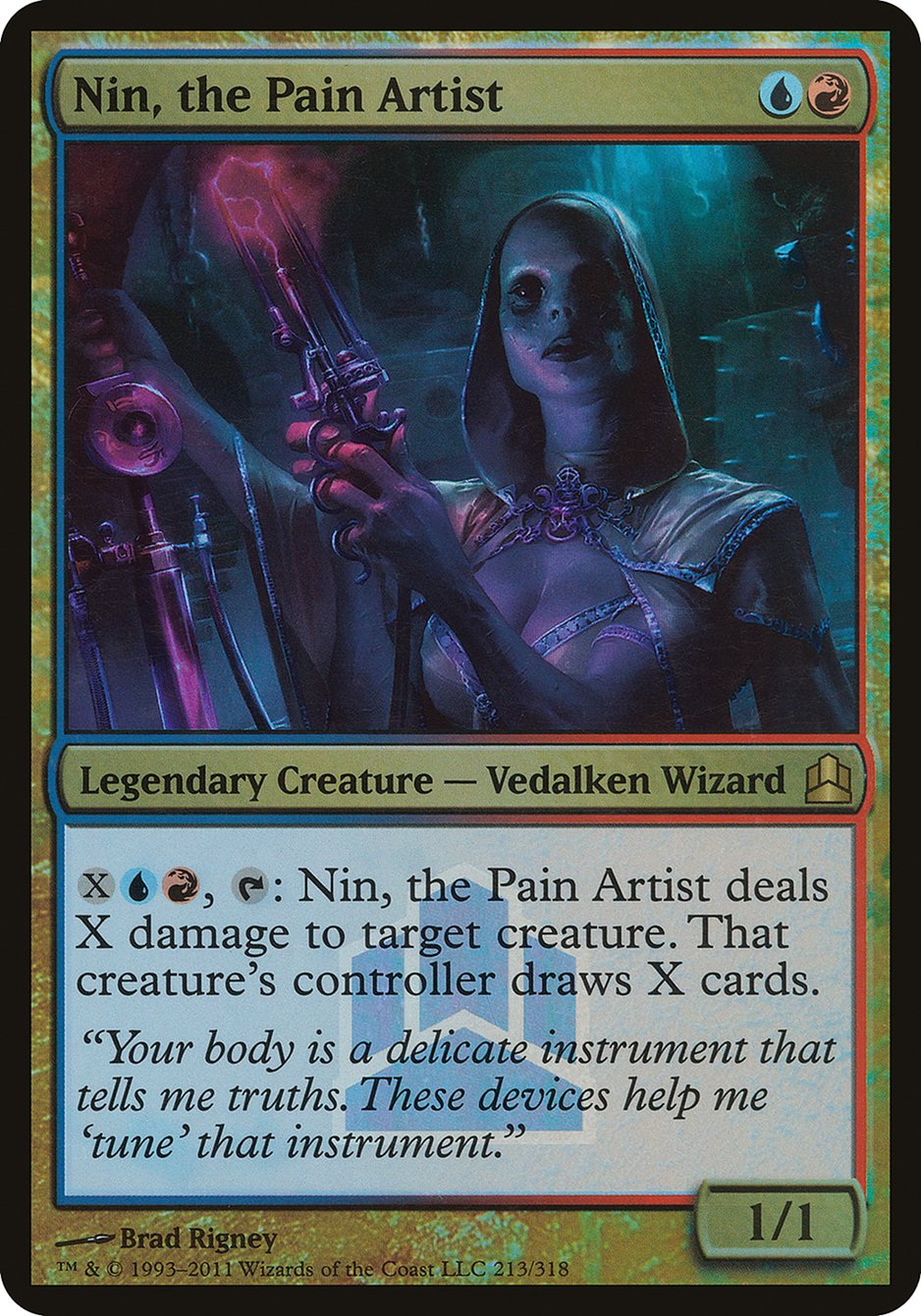 Nin, the Pain Artist (Launch) (Oversized) [Commander 2011 Oversized] | Silver Goblin
