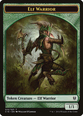 Elf Warrior // Zombie Double-Sided Token [Commander 2016 Tokens] | Silver Goblin