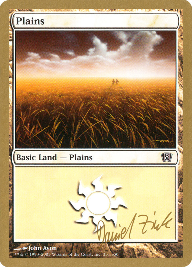 Plains (dz331) (Daniel Zink) [World Championship Decks 2003] | Silver Goblin