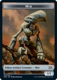 Myr (024) // Thopter (026) Double-Sided Token [Double Masters Tokens] | Silver Goblin