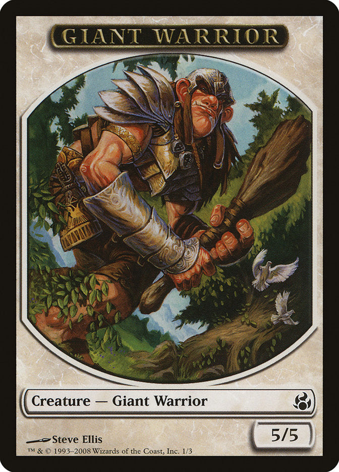 Giant Warrior Token [Morningtide Tokens] | Silver Goblin