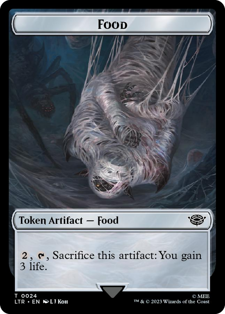 Tentacle // Food (0024) Double-Sided Token (Surge Foil) [The Lord of the Rings: Tales of Middle-Earth Tokens] | Silver Goblin
