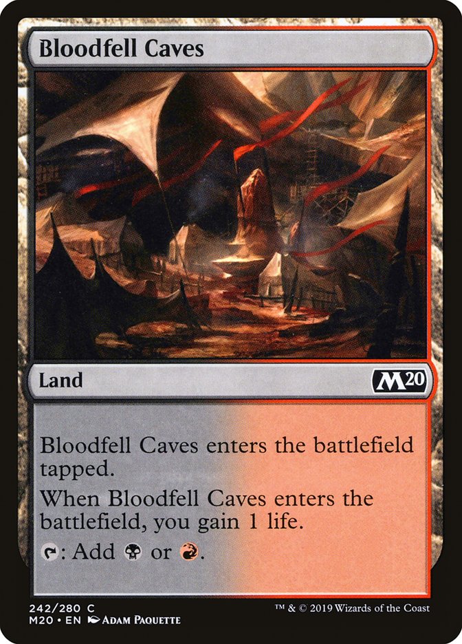 Bloodfell Caves [Core Set 2020] | Silver Goblin