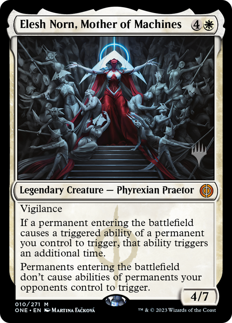 Elesh Norn, Mother of Machines (Promo Pack) [Phyrexia: All Will Be One Promos] | Silver Goblin