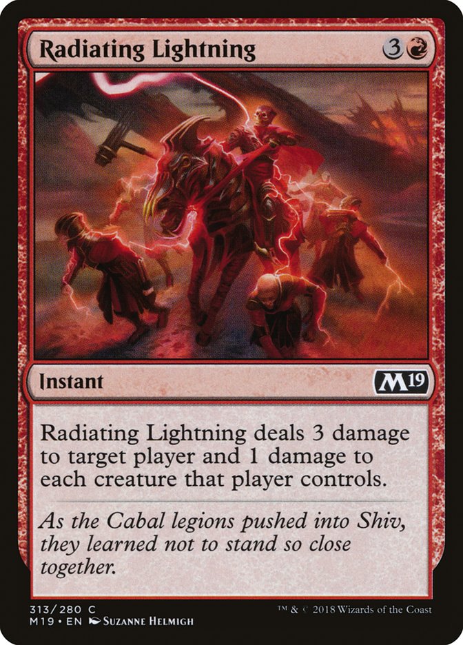Radiating Lightning [Core Set 2019] | Silver Goblin