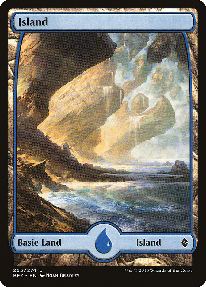 Island (255) (Full Art) [Battle for Zendikar] | Silver Goblin