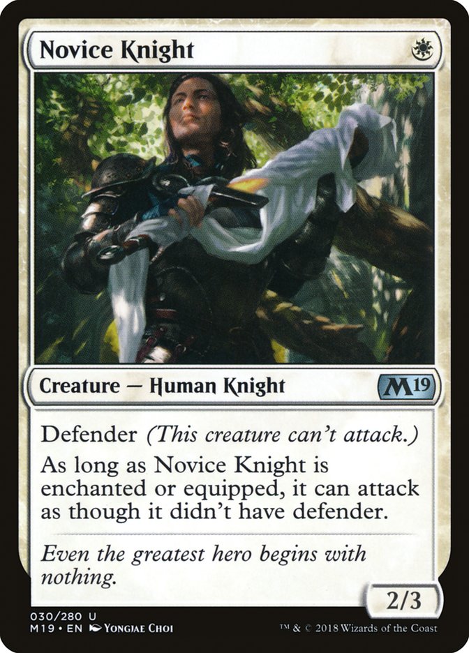 Novice Knight [Core Set 2019] | Silver Goblin
